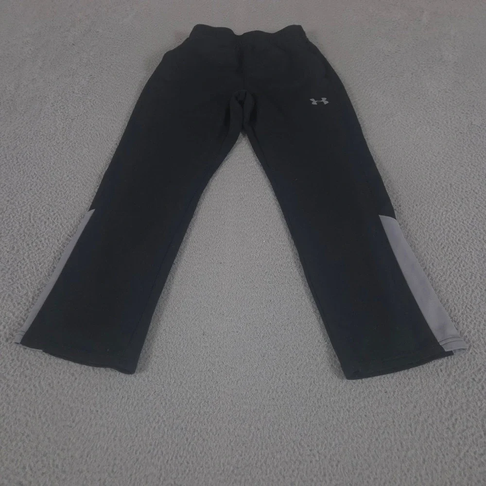 LOT OF 2 Under Armour Pants Boy YM Black Brawler 2.0 Straight Leg Polyester Logo